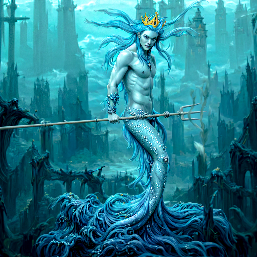 triton king mermaid